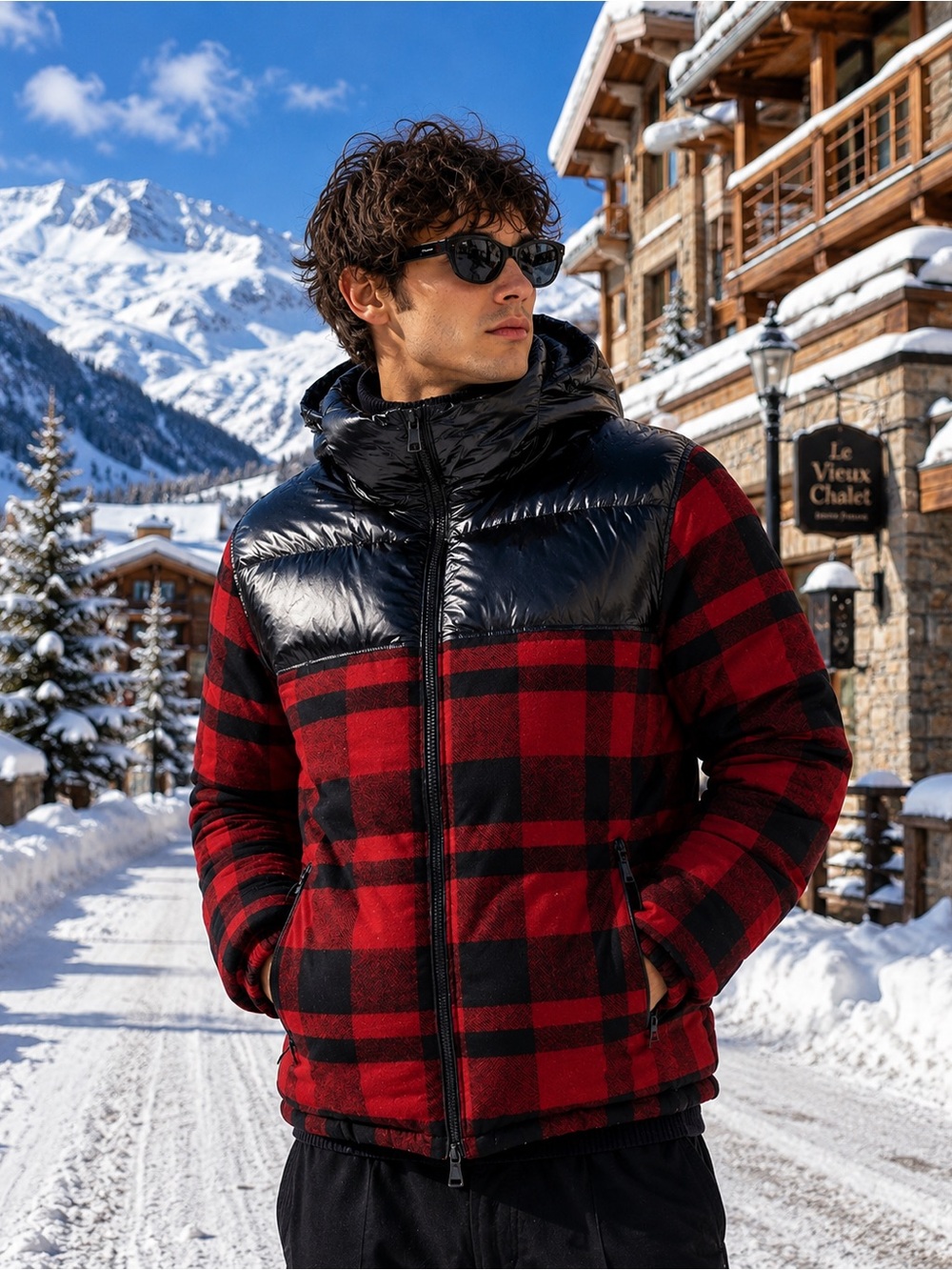 Polo Ralph Lauren check-print down puffer jacket